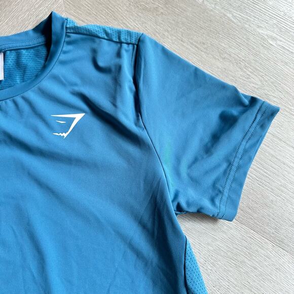 Gymshark Blue Training Tee T Shirt Short Sleeve Women's S Small - Picture 3 of 7